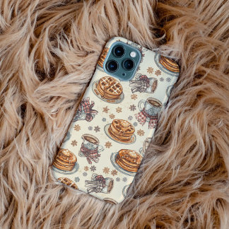 Cosy Winter Breakfast Pattern | Pancakes & Coffee iPhone 16 Pro Max Case