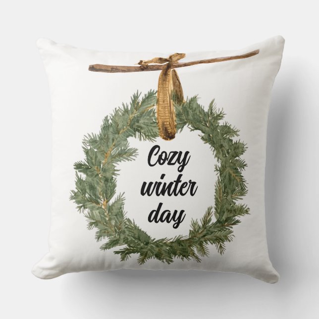 Cosy Winter Day Cushion (Front)
