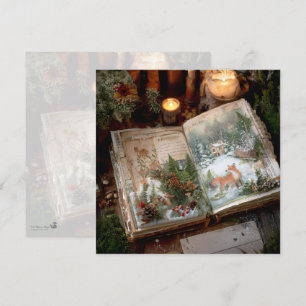 Cosy Winter Deep Cottagecore Scrapbook Page Invitation