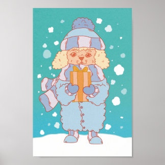 Cosy Winter Dog Poster