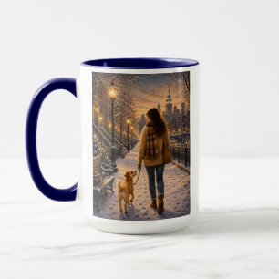Cosy Winter Evening Walk with My Best Friend Mug