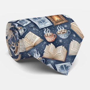 Cosy Winter Evenings – Hot Cocoa, Books, Firelight Tie