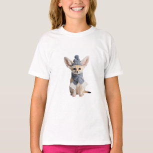Cosy Winter Fennec Fox Kids T-Shirt