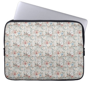Cosy Winter Floral Pattern Laptop Sleeve