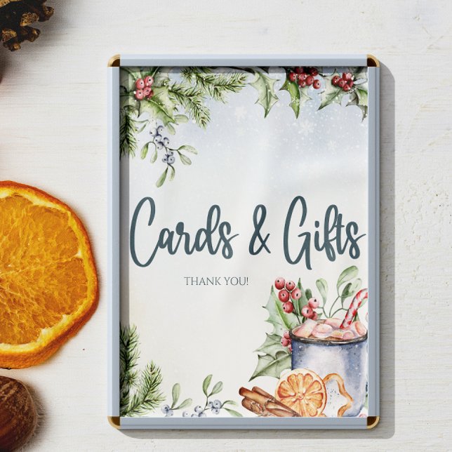 Cosy Winter Hot Cocoa Baby Shower cards & gifts Poster (Creator Uploaded)