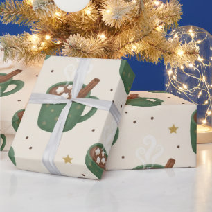 Cosy Winter Hot Cocoa Mug Wrapping Paper Sheets