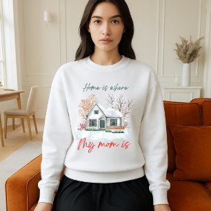 Cosy Winter House design Watercolor Sweatshirt