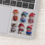 Cosy Winter Kittens Cute Sweaters on Cats<br><div class="desc">Get into the cosy spirit with our winter kittens sticker sheet! Featuring adorable cats in cute sweaters,  these stickers add a fun,  festive touch to gifts,  planners,  or anything needing a little extra charm.</div>