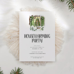 Cosy Winter Landscape Holiday Housewarming Party Invitation