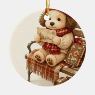 Cosy Winter Puppy Ornament
