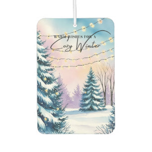 Cosy Winter Scene Car Air Freshener