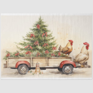 Cosy Winter Scene:  Guardians of the Tree Farm Tissue Paper