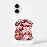 Cosy Winter Vibes Cute Coquette Snowman Custom