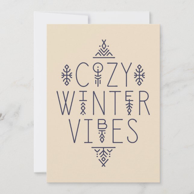 Cosy Winter Vibes Design Card (Front)