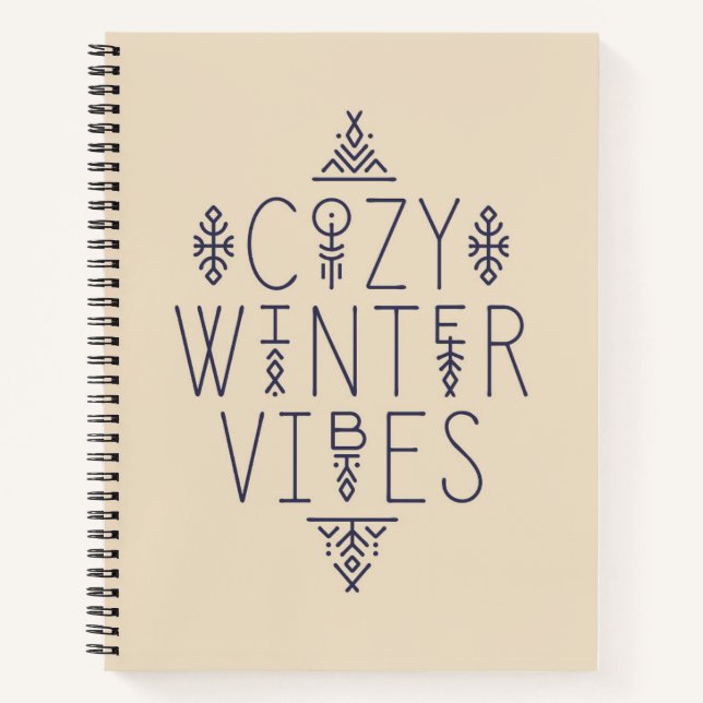 Cosy Winter Vibes Design Notebook (Front)