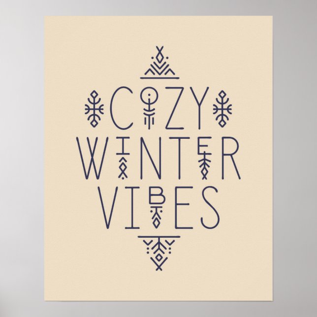 Cosy Winter Vibes Design Poster (Front)