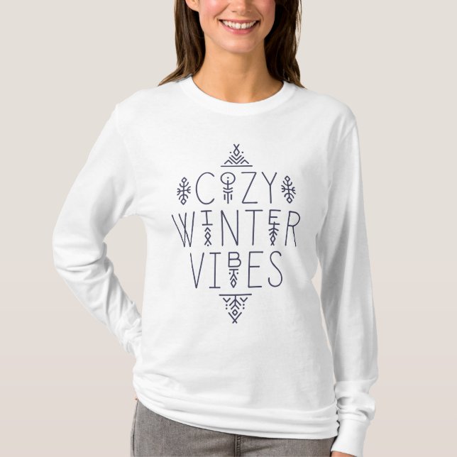 Cosy Winter Vibes Design T-Shirt (Front)