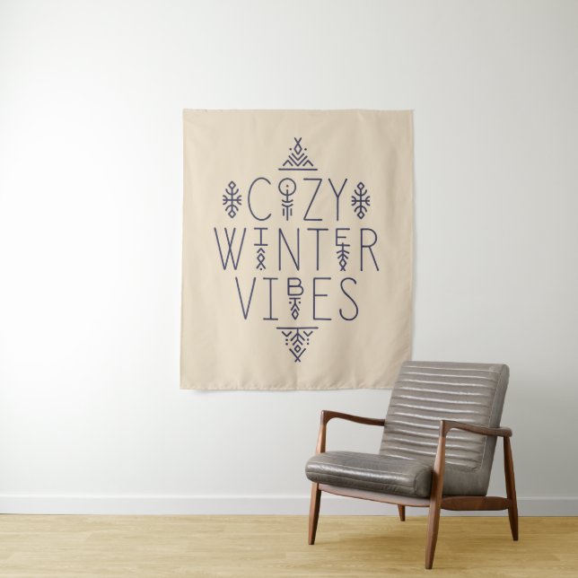 Cosy Winter Vibes Design Tapestry (In Situ)