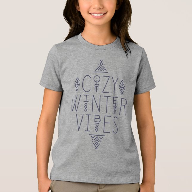 Cosy Winter Vibes Design Tri-Blend Shirt (Front)