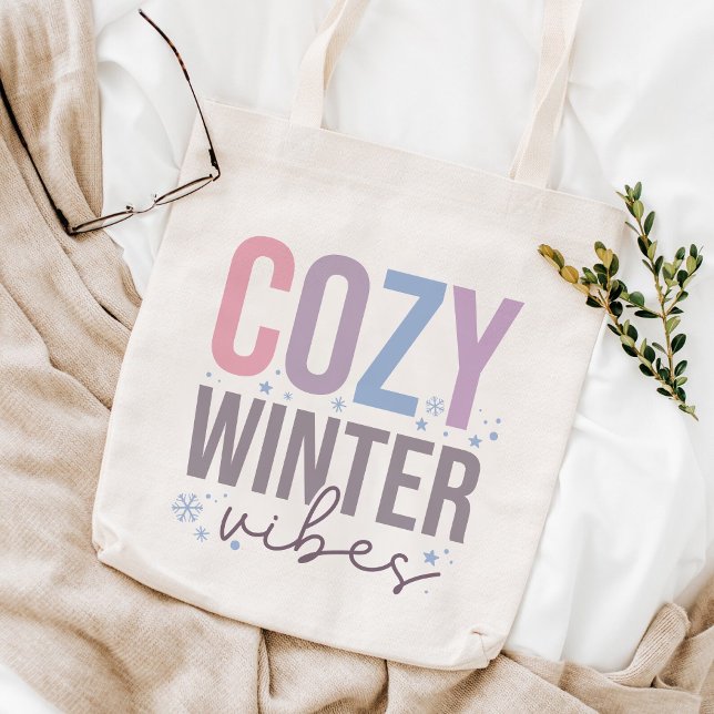 Cosy Winter Vibes Merry Christmas Tote Bag (Creator Uploaded)