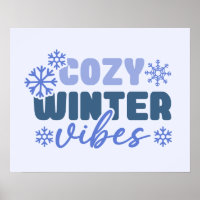 Cosy Winter Vibes - Snowflake Typography