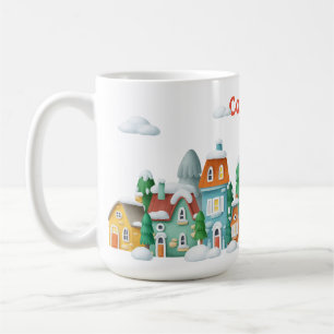 Cosy Winter Village – Snowy Holiday Scene Coffee Mug