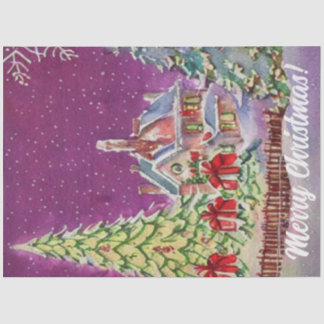 Cosy Winter Watercolor Merry Christmas 2022 Tissue Paper