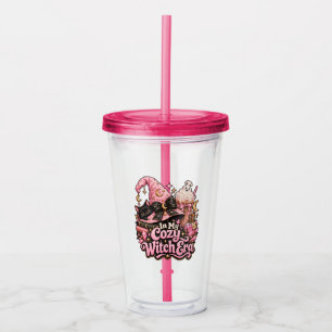 Cosy Witch Era Cute Pink Halloween Acrylic Tumbler