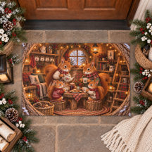 Cosy Woodland Squirrel Tea Party Illustration