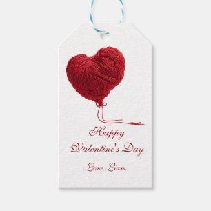 Cosy Yarn Heart for Valentines Gift Tags