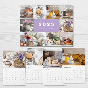 Cosy Year Photo Collage Modern 2025 Calendar