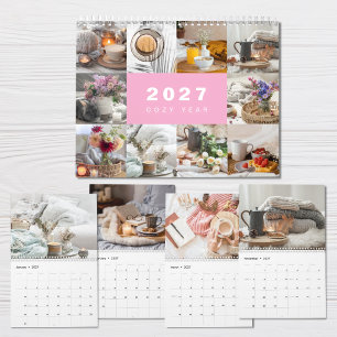 Cosy Year Photo Collage Modern 2027 Calendar