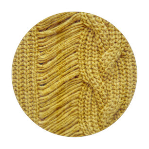 Cosy Yellow Sweater: Textured Background Cutting Board