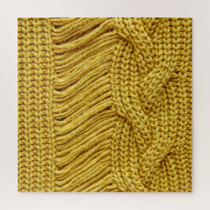 Cosy Yellow Sweater: Textured Background Jigsaw Puzzle