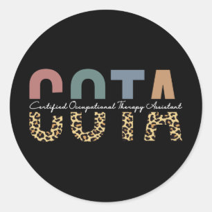 COTA Certified Occupational Therapy Assistant Classic Round Sticker