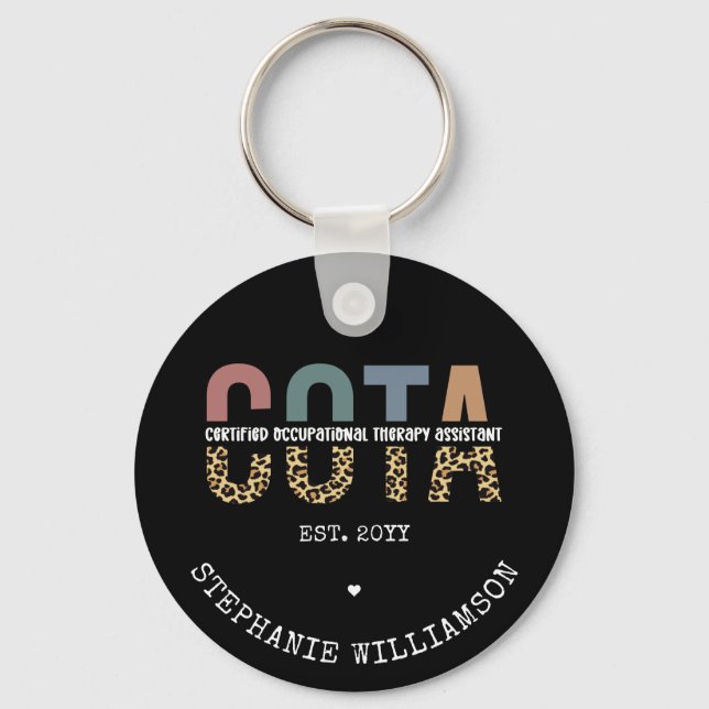 COTA Certified Occupational Therapy Assistant Key Ring (Front)