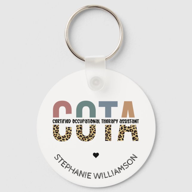COTA Certified Occupational Therapy Assistant Key Ring (Front)