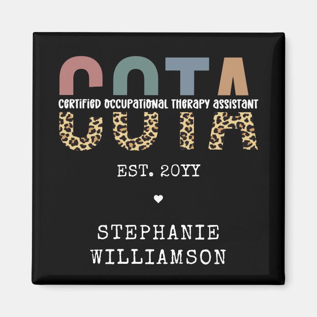 COTA Certified Occupational Therapy Assistant Magnet (Front)