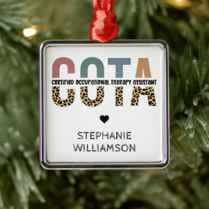 COTA Certified Occupational Therapy Assistant Metal Tree Decoration