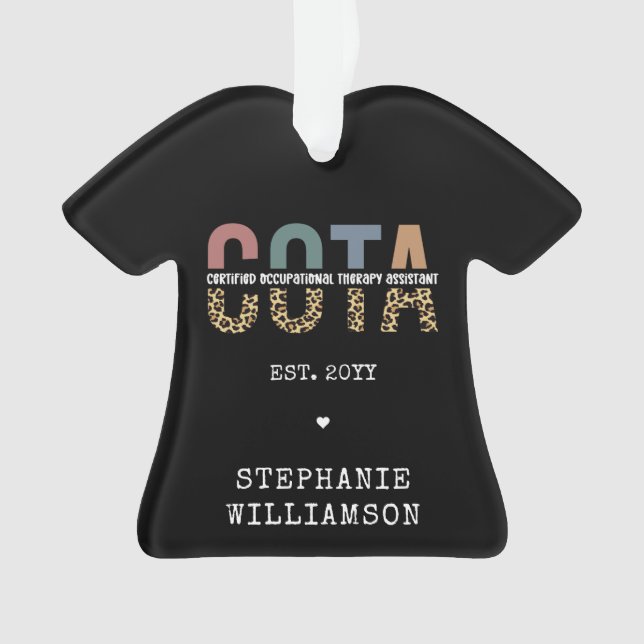 COTA Certified Occupational Therapy Assistant Ornament (Front)