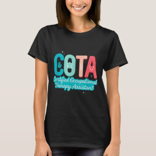 Cota Certified Occupational Therapy Pastel Design T-Shirt