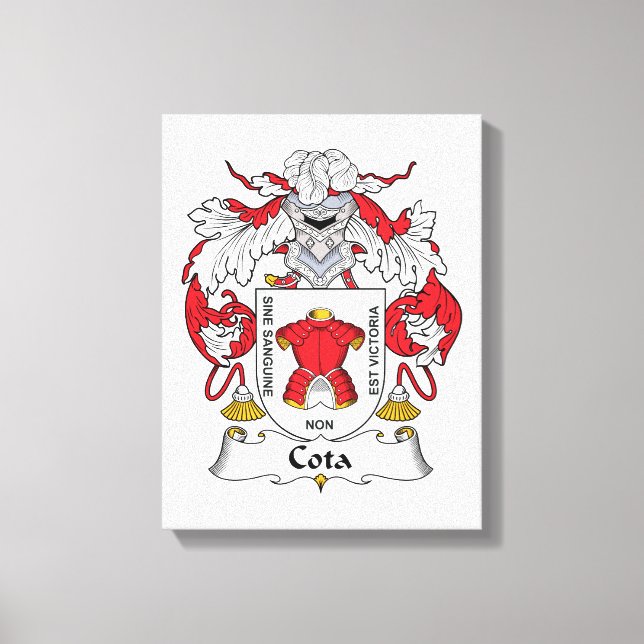 Cota Family Crest Canvas Print (Front)