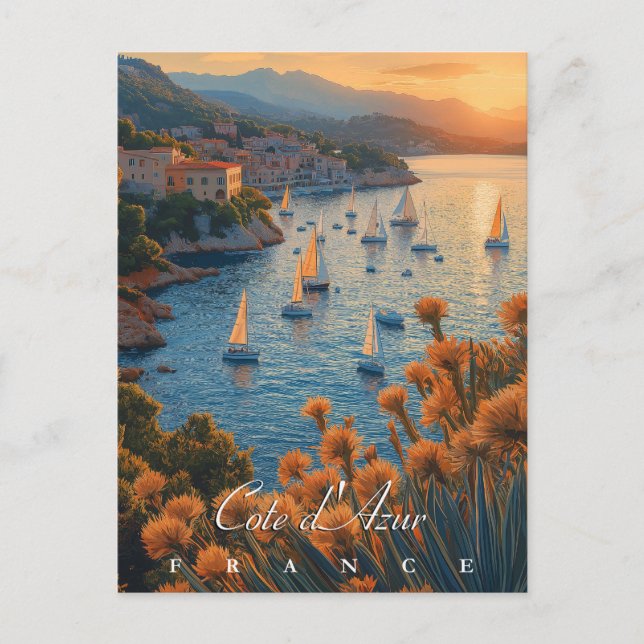 Côte d’Azur, France Postcard (Front)