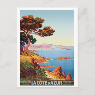Cote d' Azur, view on the French Coast Postcard