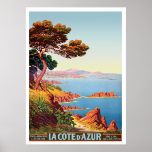 Cote d' Azur, view on the French Coast Poster