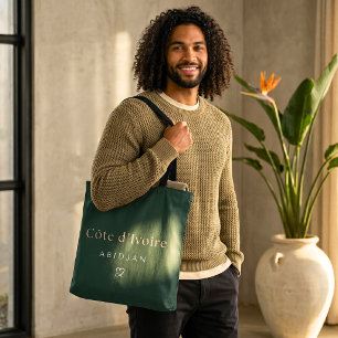 Côte d’Ivoire Abidjan Elegant Custom   Minimalist  Tote Bag