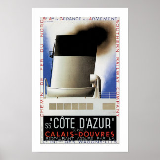 Cote D'Azur Channel Ferry Poster