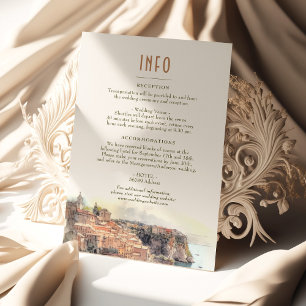 Cote d'Azur France Destination Insert INFO Details Invitation