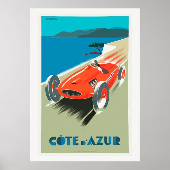 Côte d'Azur Travel Poster (Front)