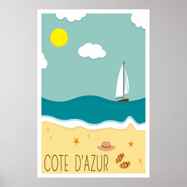 Cote d'Azur, Travel Poster (Front)